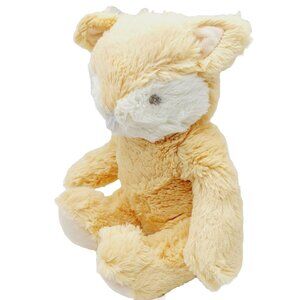 Silver One Fox Plush Stuffed Animal Lovie Toy 9" Sitting Embroidered Eyes